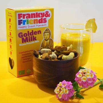 Golden Milk Bio-Nuss-Frucht-Mix, 3 Stück, ohne Zuckerzusatz